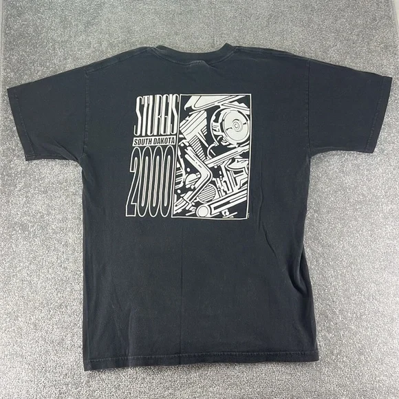 Vintage Gildan Short Sleeve Shirt Sturgis 60 2000 Motorcycle Graphic Mens L - Picture 6 of 7